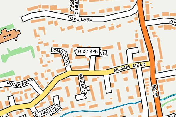 GU31 4PB map - OS OpenMap – Local (Ordnance Survey)