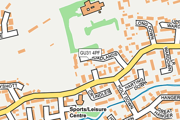 GU31 4PF map - OS OpenMap – Local (Ordnance Survey)