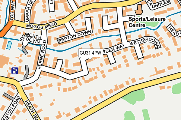 GU31 4PW map - OS OpenMap – Local (Ordnance Survey)