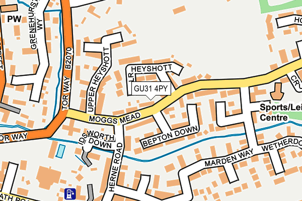 GU31 4PY map - OS OpenMap – Local (Ordnance Survey)