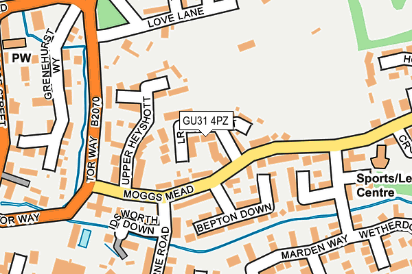 GU31 4PZ map - OS OpenMap – Local (Ordnance Survey)