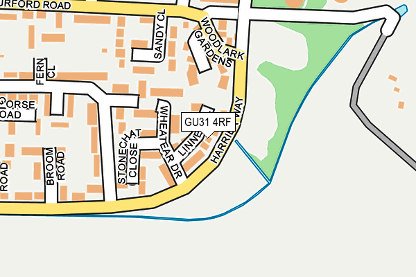 GU31 4RF map - OS OpenMap – Local (Ordnance Survey)