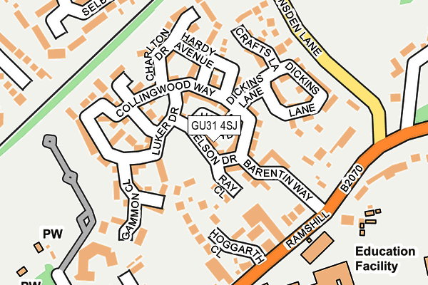 GU31 4SJ map - OS OpenMap – Local (Ordnance Survey)