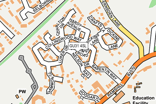 GU31 4SL map - OS OpenMap – Local (Ordnance Survey)