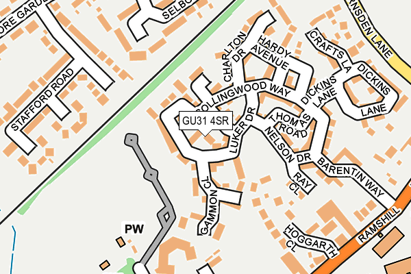 GU31 4SR map - OS OpenMap – Local (Ordnance Survey)
