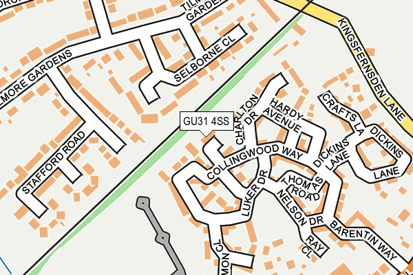 GU31 4SS map - OS OpenMap – Local (Ordnance Survey)