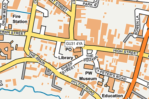 GU31 4YA map - OS OpenMap – Local (Ordnance Survey)