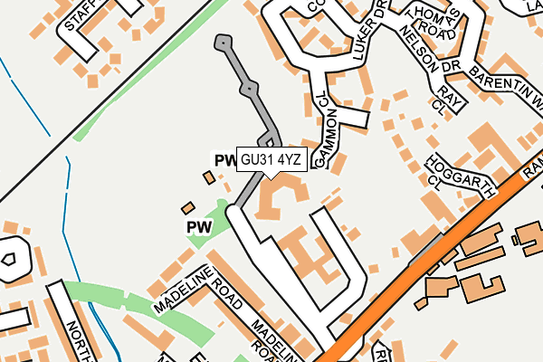 GU31 4YZ map - OS OpenMap – Local (Ordnance Survey)