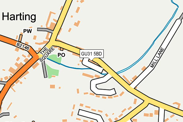 GU31 5BD map - OS OpenMap – Local (Ordnance Survey)