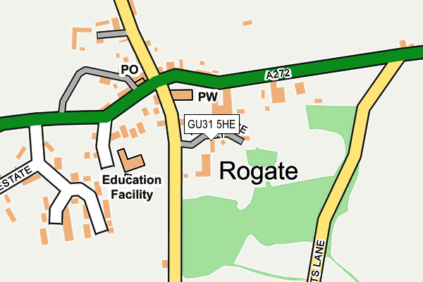 GU31 5HE map - OS OpenMap – Local (Ordnance Survey)