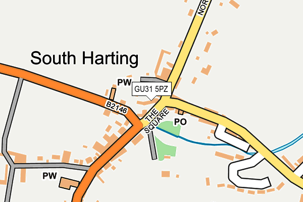 GU31 5PZ map - OS OpenMap – Local (Ordnance Survey)