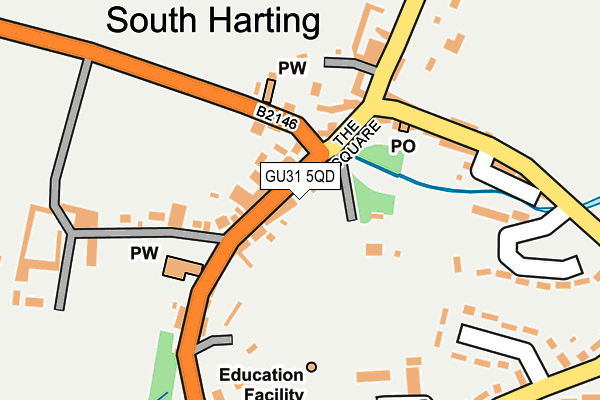 GU31 5QD map - OS OpenMap – Local (Ordnance Survey)