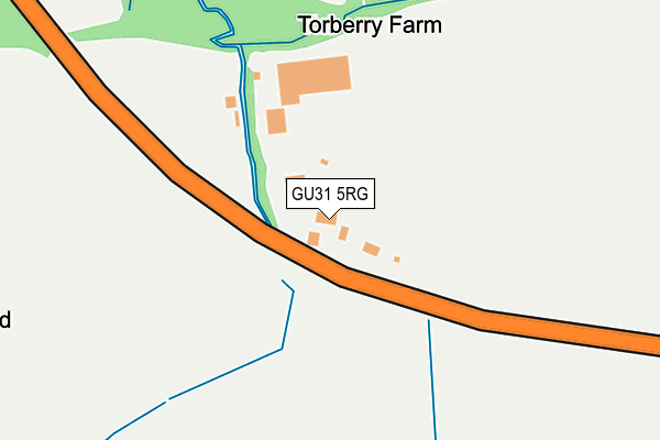 GU31 5RG map - OS OpenMap – Local (Ordnance Survey)