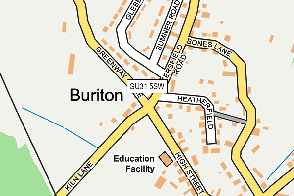 GU31 5SW map - OS OpenMap – Local (Ordnance Survey)