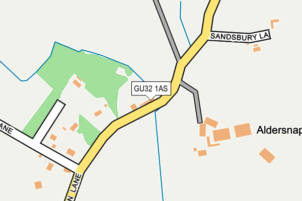 GU32 1AS map - OS OpenMap – Local (Ordnance Survey)