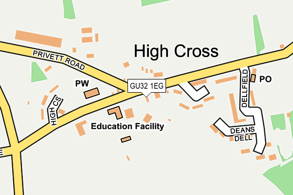 GU32 1EG map - OS OpenMap – Local (Ordnance Survey)