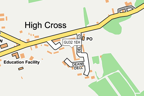 GU32 1EH map - OS OpenMap – Local (Ordnance Survey)