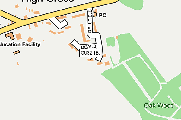 GU32 1EJ map - OS OpenMap – Local (Ordnance Survey)