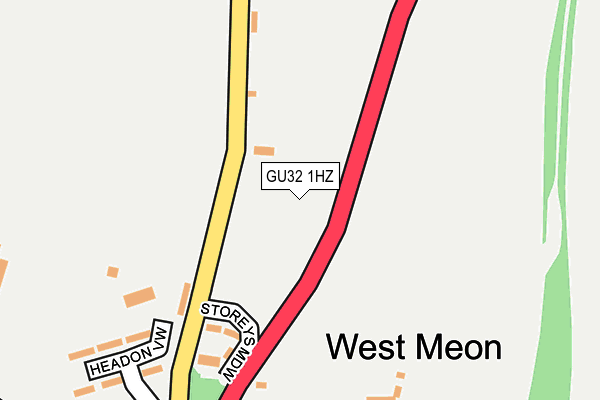 GU32 1HZ map - OS OpenMap – Local (Ordnance Survey)