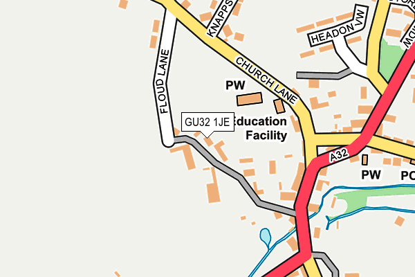 GU32 1JE map - OS OpenMap – Local (Ordnance Survey)