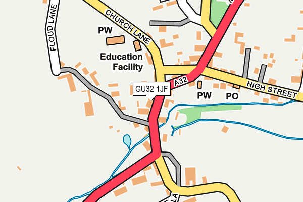 GU32 1JF map - OS OpenMap – Local (Ordnance Survey)