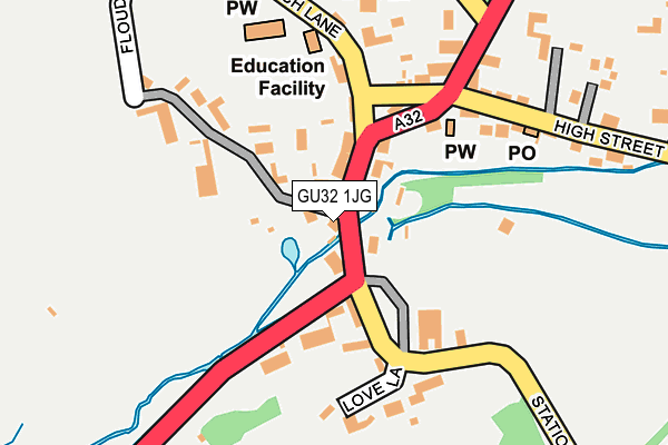 GU32 1JG map - OS OpenMap – Local (Ordnance Survey)