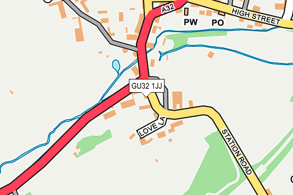 GU32 1JJ map - OS OpenMap – Local (Ordnance Survey)