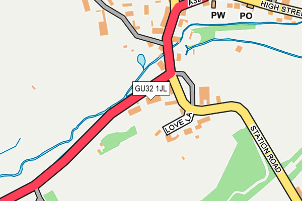 GU32 1JL map - OS OpenMap – Local (Ordnance Survey)