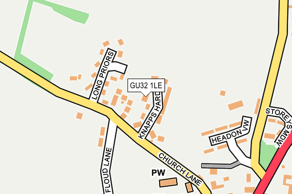 GU32 1LE map - OS OpenMap – Local (Ordnance Survey)