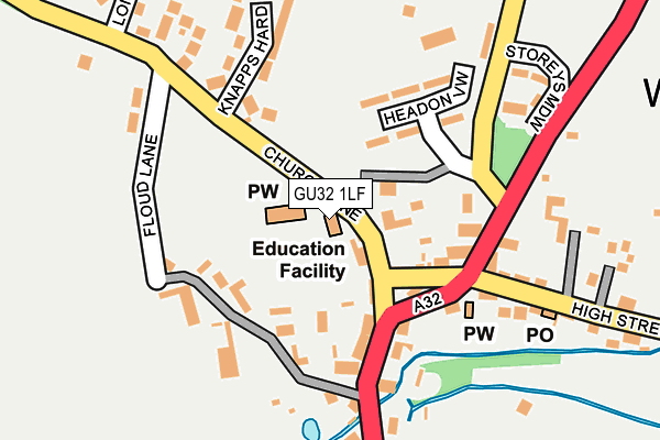 GU32 1LF map - OS OpenMap – Local (Ordnance Survey)