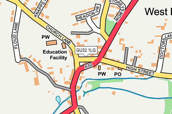 GU32 1LG map - OS OpenMap – Local (Ordnance Survey)