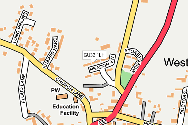 GU32 1LH map - OS OpenMap – Local (Ordnance Survey)