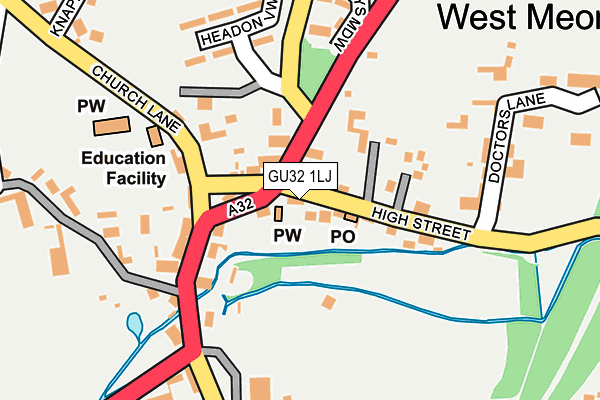 GU32 1LJ map - OS OpenMap – Local (Ordnance Survey)