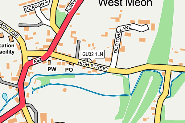 GU32 1LN map - OS OpenMap – Local (Ordnance Survey)