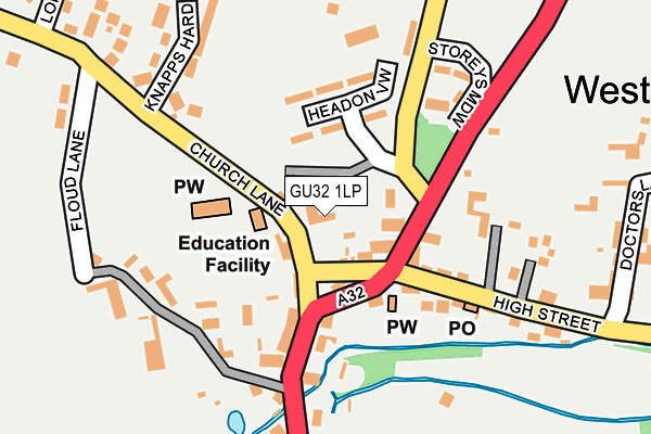 GU32 1LP map - OS OpenMap – Local (Ordnance Survey)