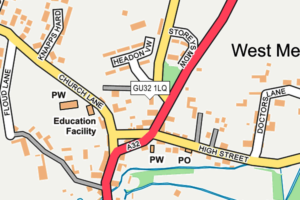 GU32 1LQ map - OS OpenMap – Local (Ordnance Survey)