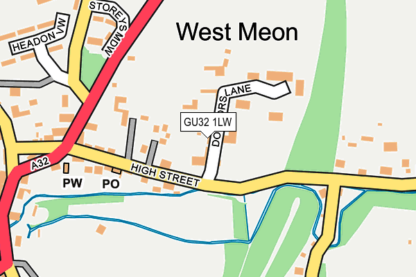 GU32 1LW map - OS OpenMap – Local (Ordnance Survey)