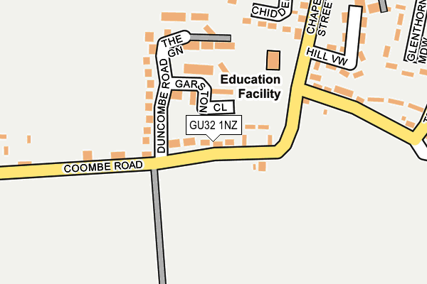 GU32 1NZ map - OS OpenMap – Local (Ordnance Survey)