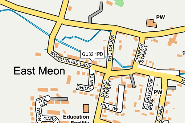 GU32 1PD map - OS OpenMap – Local (Ordnance Survey)