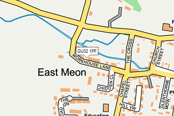 GU32 1PF map - OS OpenMap – Local (Ordnance Survey)