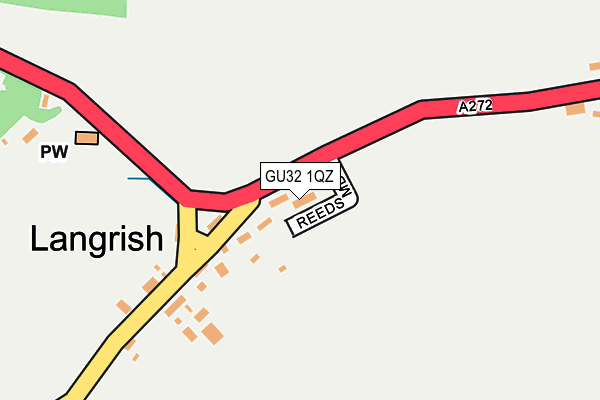 GU32 1QZ map - OS OpenMap – Local (Ordnance Survey)