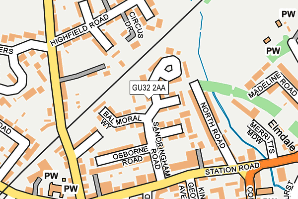 GU32 2AA map - OS OpenMap – Local (Ordnance Survey)