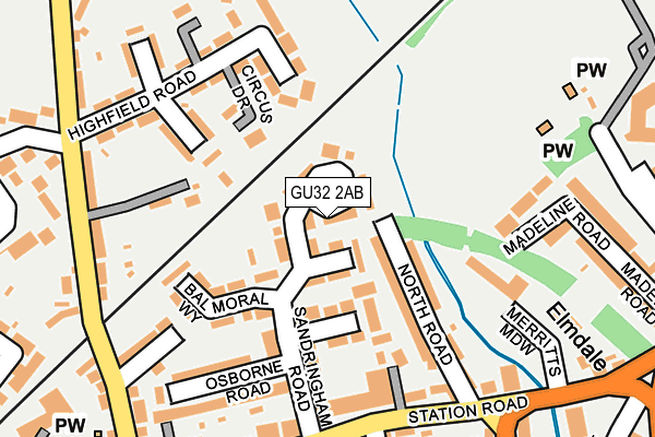 GU32 2AB map - OS OpenMap – Local (Ordnance Survey)