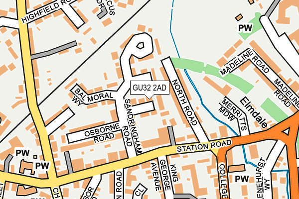 GU32 2AD map - OS OpenMap – Local (Ordnance Survey)