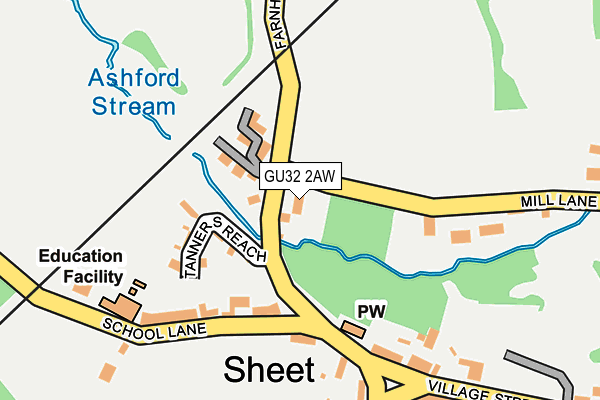 GU32 2AW map - OS OpenMap – Local (Ordnance Survey)