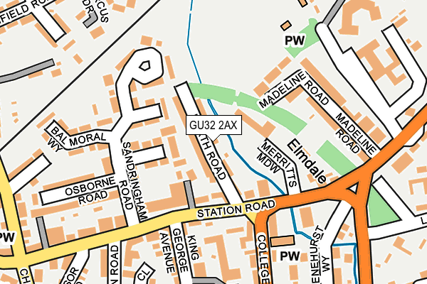 GU32 2AX map - OS OpenMap – Local (Ordnance Survey)