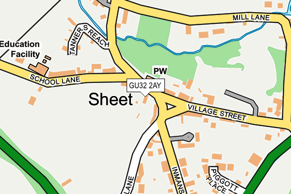 GU32 2AY map - OS OpenMap – Local (Ordnance Survey)