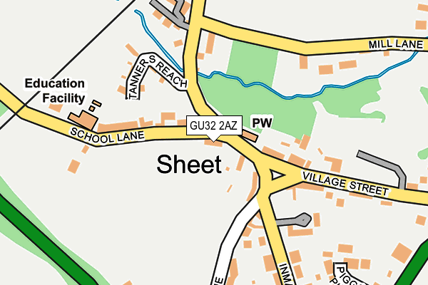 GU32 2AZ map - OS OpenMap – Local (Ordnance Survey)