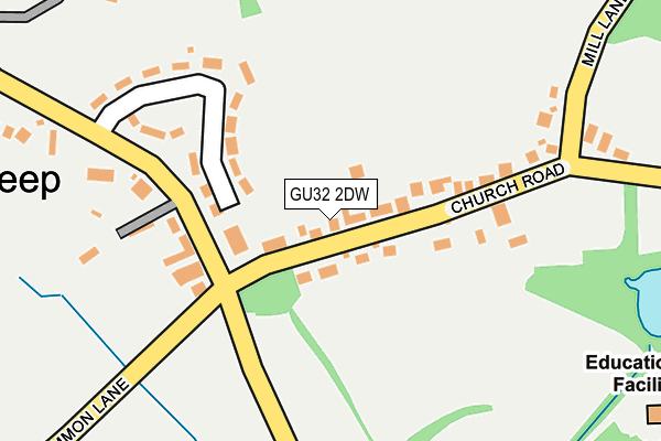 GU32 2DW map - OS OpenMap – Local (Ordnance Survey)