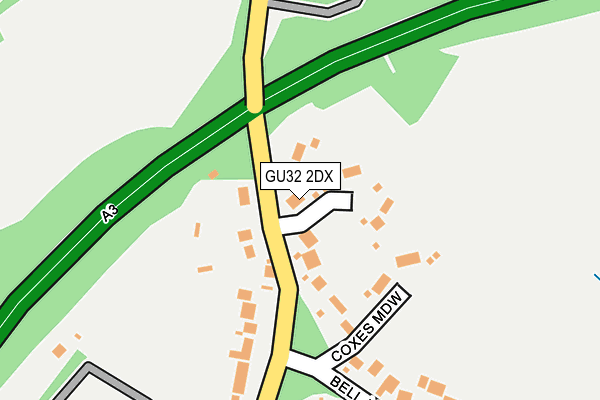 GU32 2DX map - OS OpenMap – Local (Ordnance Survey)